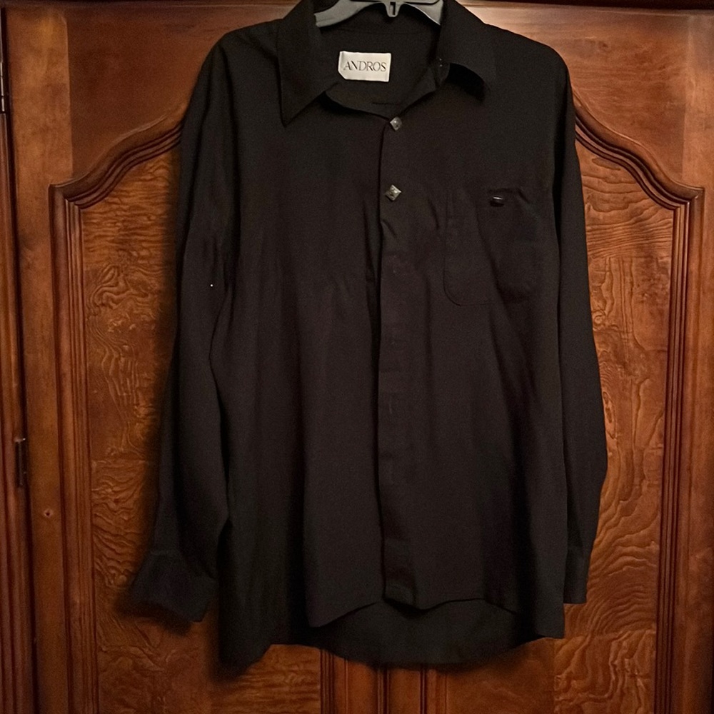 Andros Black Vintage Dress Shirt